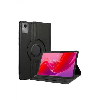 Newface Lenovo Tab M11 TB330FU 360 Tablet Deri Kılıf - Siyah