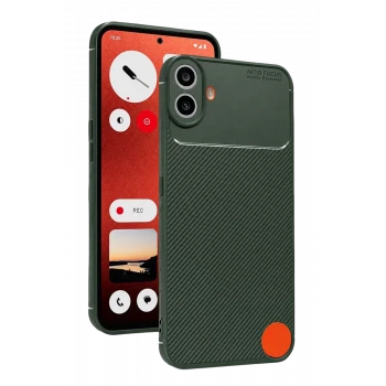 Newface Nothing Phone Nothing CMF Phone 1 Auto Focus Karbon Kapak - Yeşil