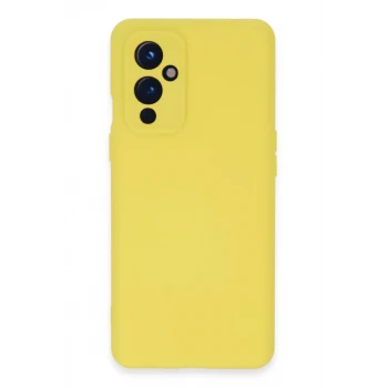 Newface One Plus 9 Kılıf Nano içi Kadife Silikon - Sarı