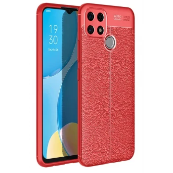 Newface Oppo A15 Kılıf Auto Focus Kapak - Kırmızı