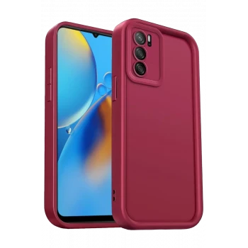 Newface Oppo A16 Kılıf Viera Silikon - Bordo