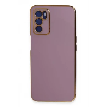 Newface Oppo A16 Kılıf Volet Silikon - Mor