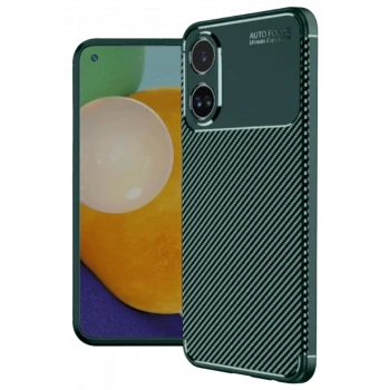 Newface Oppo A38 Kılıf Auto Focus Karbon Kapak - Koyu Yeşil
