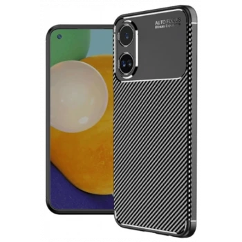 Newface Oppo A38 Kılıf Auto Focus Karbon Kapak - Siyah