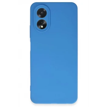 Newface Oppo A38 Kılıf First Silikon - Mavi