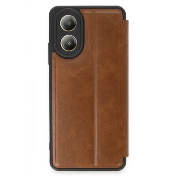 Newface Oppo A38 Kılıf Flip Cover - Taba