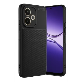 Newface Oppo A5 Pro 4G Kılıf Auto Focus Karbon Kapak - Siyah