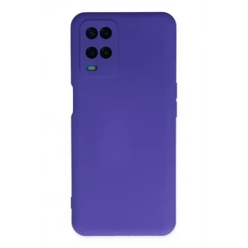 Newface Oppo A54 4G Kılıf Nano içi Kadife Silikon - Mor
