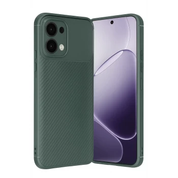 Newface Oppo A6 Pro 4G Auto Focus Karbon Kapak - Koyu Yeşil