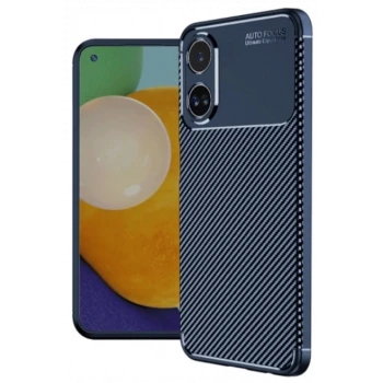 Newface Oppo A60 Kılıf Auto Focus Karbon Kapak - Lacivert
