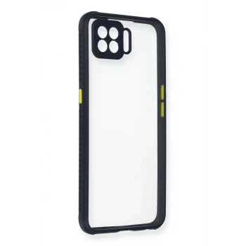 Newface Oppo A73 Kılıf Miami Şeffaf Silikon - Lacivert