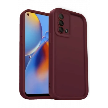 Newface Oppo A74 4G Kılıf Viera Silikon - Bordo