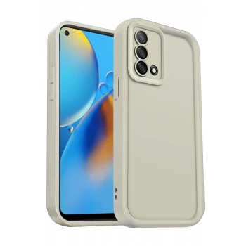 Newface Oppo A74 4G Kılıf Viera Silikon - Krem