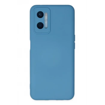 Newface Oppo A96 Kılıf Nano içi Kadife Silikon - Mavi