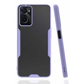 Newface Oppo A96 Kılıf Platin Silikon - Lila
