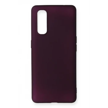 Newface Oppo Find X2 Kılıf First Silikon - Mürdüm