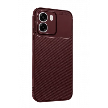 Newface Oppo Oppo A6T 5G Auto Focus Karbon Kapak - Bordo