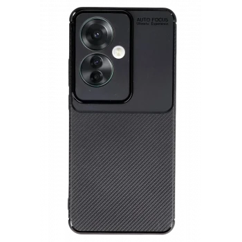 Newface Oppo Reno 11F Kılıf Auto Focus Karbon Kapak - Siyah