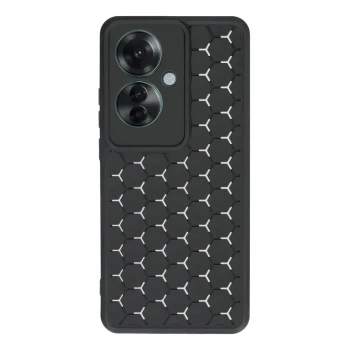 Newface Oppo Reno 11F Kılıf Petek Silikon Kapak - Siyah