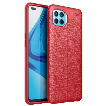 Newface Oppo Reno 4 Lite Kılıf Auto Focus Kapak - Kırmızı