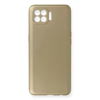 Newface Oppo Reno 4 Lite Kılıf First Silikon - Gold