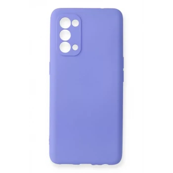 Newface Oppo Reno 5 Kılıf First Silikon - Lila