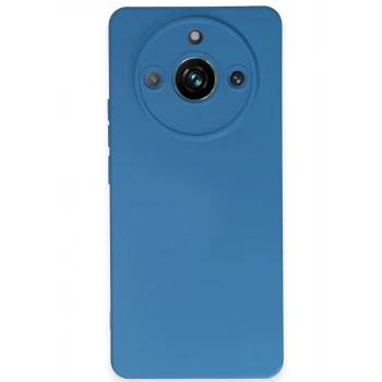 Newface Realme 11 Pro Kılıf Nano içi Kadife Silikon - Mavi