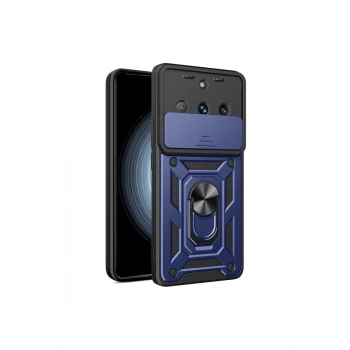 Newface Realme 11 Pro Kılıf Pars Lens Yüzüklü Silikon - Lacivert