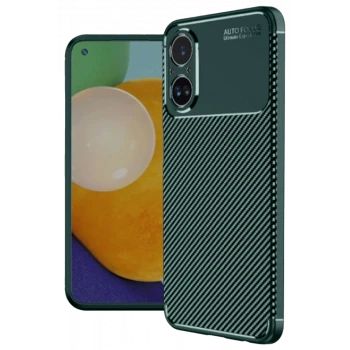 Newface Realme 12 Lite Kılıf Auto Focus Karbon Kapak - Koyu Yeşil