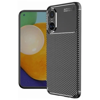 Newface Realme 12 Lite Kılıf Auto Focus Karbon Kapak - Siyah