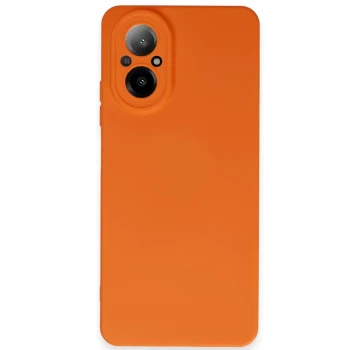 Newface Realme 12 Lite Kılıf Nano içi Kadife Silikon - Turuncu
