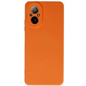 Newface Realme 12 Lite Kılıf Nano içi Kadife Silikon - Turuncu