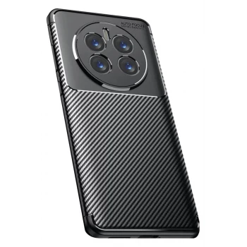 Newface Realme 12 Pro Plus Kılıf Auto Focus Karbon Kapak - Siyah