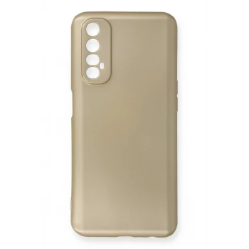 Newface Realme 7 Kılıf First Silikon - Gold
