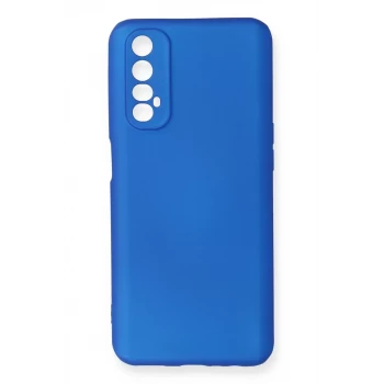Newface Realme 7 Kılıf First Silikon - Mavi