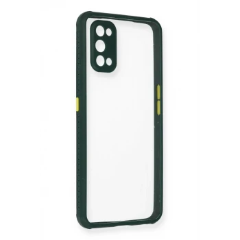 Newface Realme 7 Pro Kılıf Miami Şeffaf Silikon - Koyu Yeşil