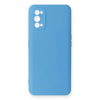 Newface Realme 7 Pro Kılıf Nano içi Kadife Silikon - Mavi