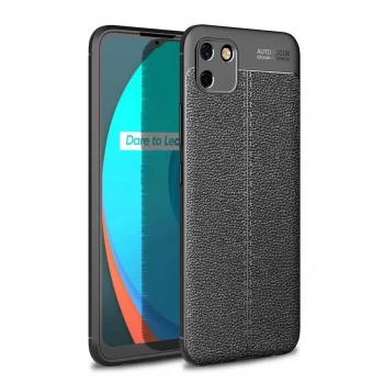 Newface Realme C11 2021 Kılıf Auto Focus Kapak - Siyah