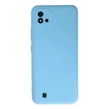 Newface Realme C11 2021 Kılıf Nano içi Kadife Silikon - Mavi