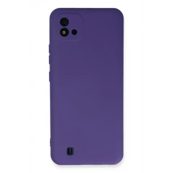 Newface Realme C11 2021 Kılıf Nano içi Kadife Silikon - Mor