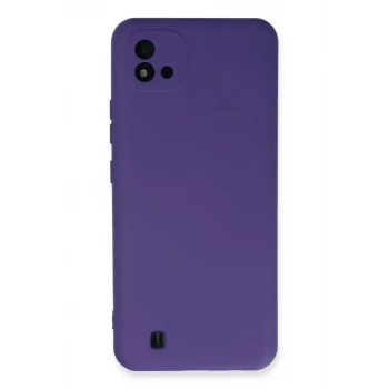Newface Realme C11 2021 Kılıf Nano içi Kadife Silikon - Mor