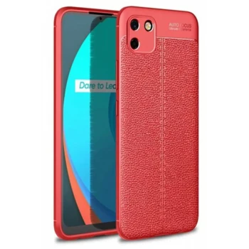 Newface Realme C11 Kılıf Auto Focus Kapak - Kırmızı