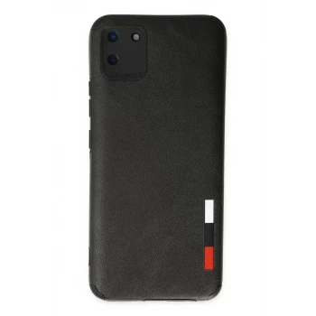 Newface Realme C11 Kılıf Loop Deri Silikon - Siyah