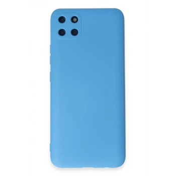 Newface Realme C11 Kılıf Nano içi Kadife Silikon - Mavi