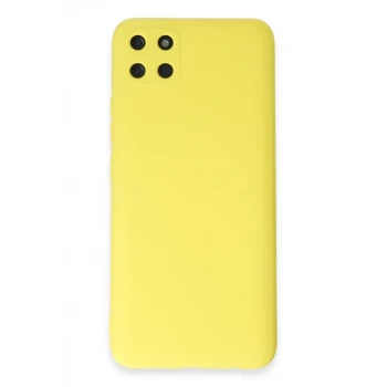 Newface Realme C11 Kılıf Nano içi Kadife Silikon - Sarı