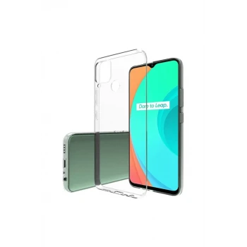 Newface Realme C15 Kılıf Lüx Şeffaf Silikon