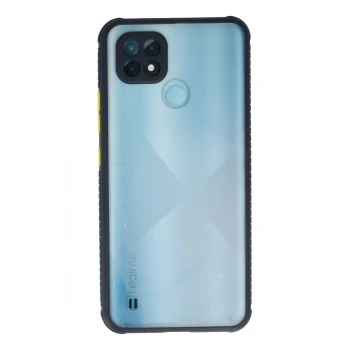 Newface Realme C21 Kılıf Miami Şeffaf Silikon - Lacivert