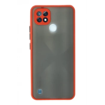 Newface Realme C21 Kılıf Montreal Silikon Kapak - Kırmızı