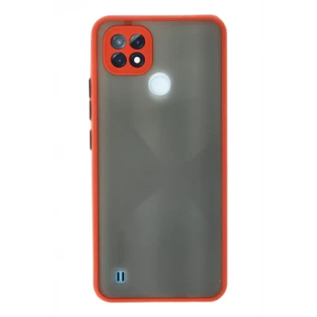 Newface Realme C21 Kılıf Montreal Silikon Kapak - Kırmızı
