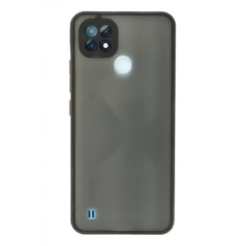 Newface Realme C21 Kılıf Montreal Silikon Kapak - Siyah